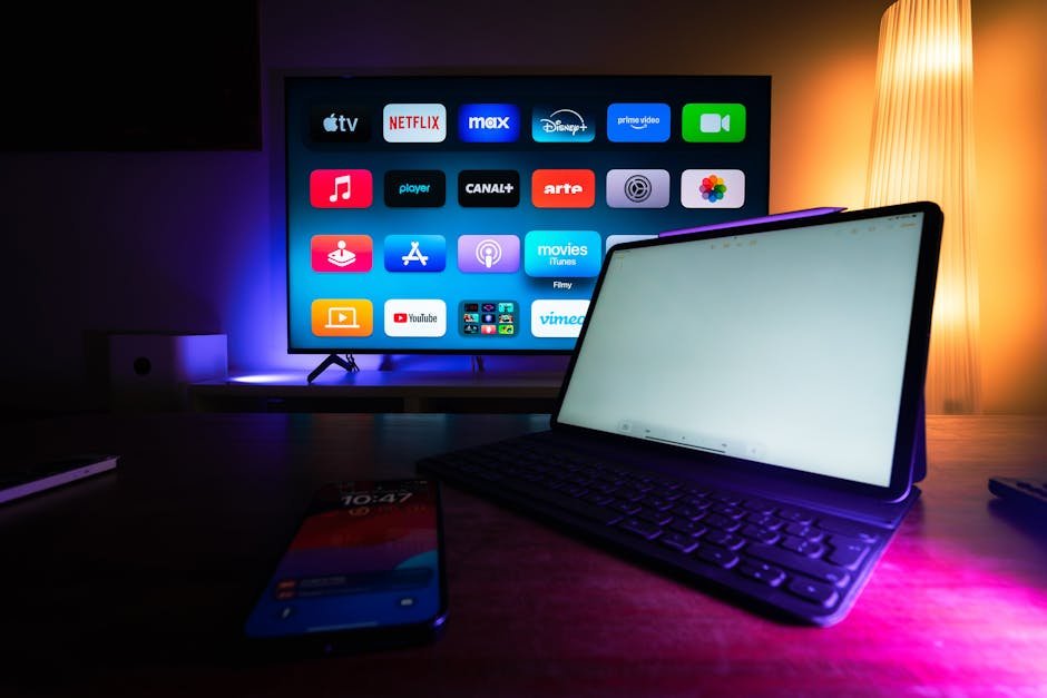 Comparison of IPTV streaming quality showing crystal clear 4K and 8K resolution on modern smart TV